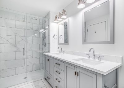 Remodel bathroom for more space and storage