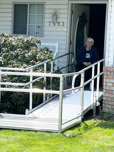 Residential wheelchair ramp installation